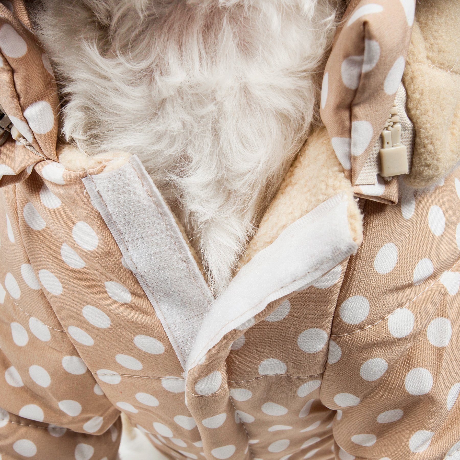 Pet Life ® 'Bow-Couture' Polka-Dot Bowed Insulated Dog Sweater Jacket