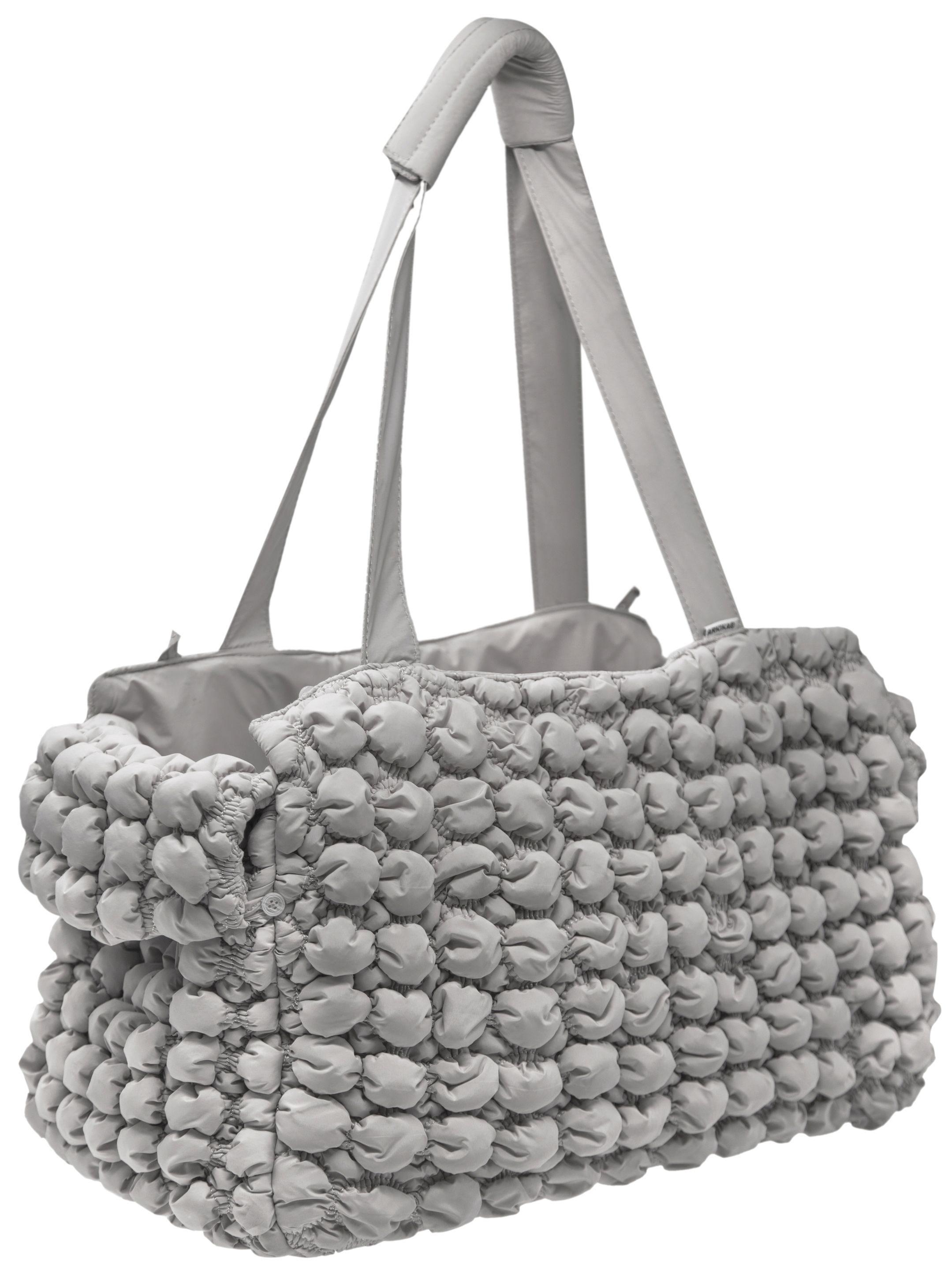 Pet Life ® 'Bubble Vogue' Ultra-Plush Fashion Designer Pet Carrier Gray