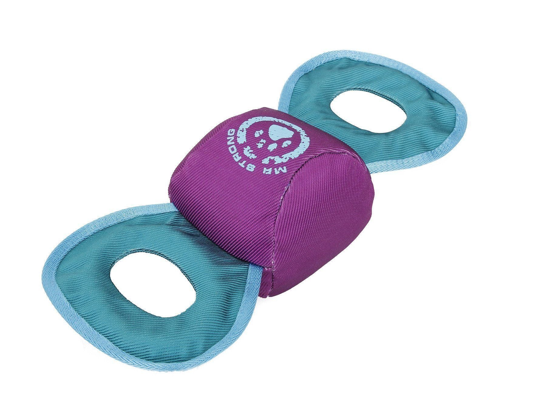 Pet Life ® 'Chompter' Dura-Chew Plush Waterproof Tugging Nylon Dog Toy Purple/Blue