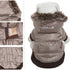 Pet Life ® Classic Metallic Fashion 3M Insulated Dog Coat Parka  w/ Removable Hood X-Small Metallic Grey