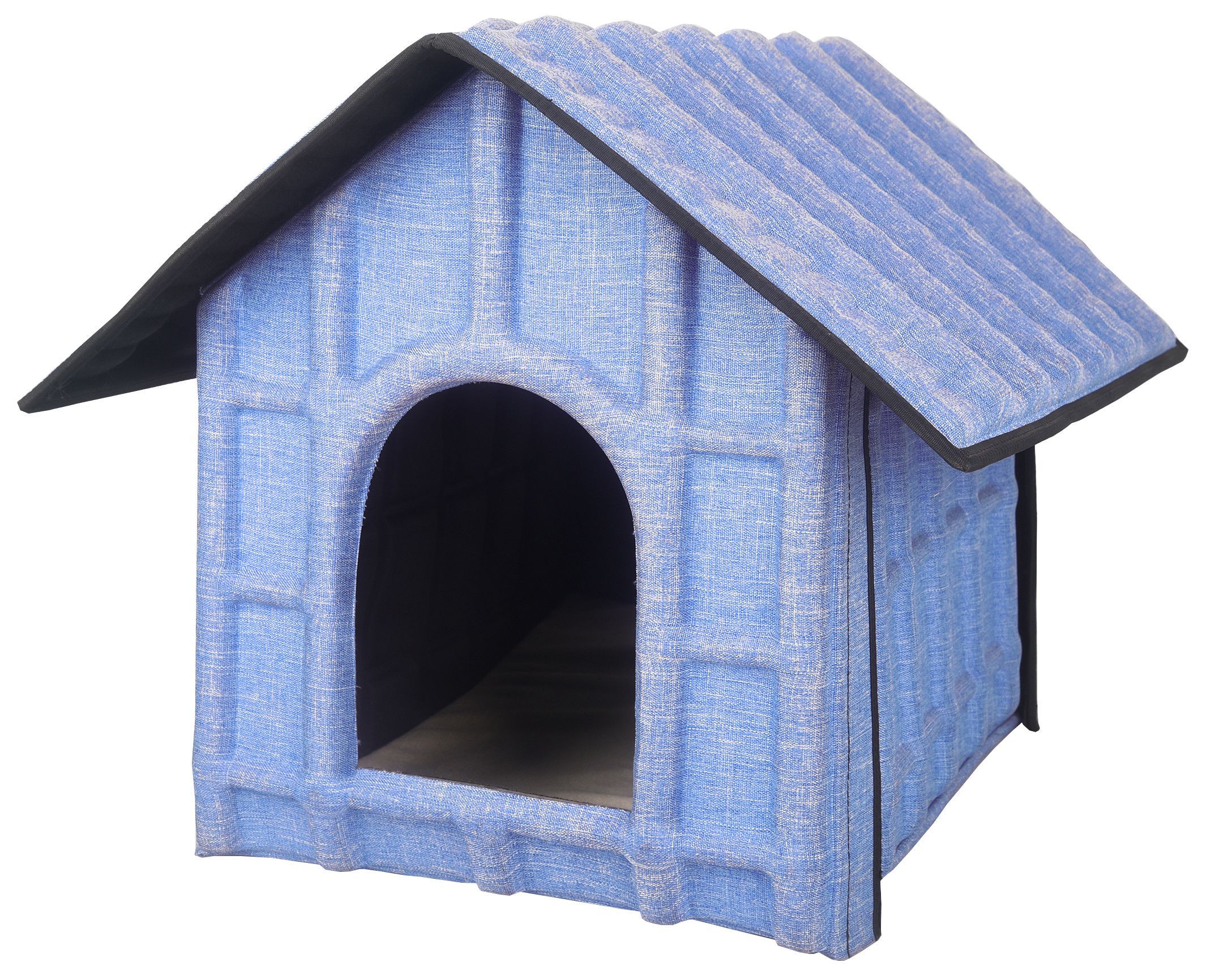 Pet Life ® 'Collapsi-Pad' Folding Lightweight Travel Pet House with inner Mat Blue