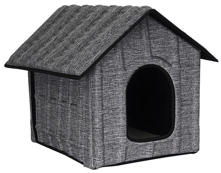 Pet Life ® 'Collapsi-Pad' Folding Lightweight Travel Pet House with inner Mat Gray