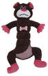 Pet Life ® 'Cuddle Plush' Mesh and Plush Squeaking Dog Toy Dark Brown