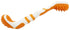 Pet Life ® 'Denta-Brush' TPR Durable Tooth Brush and Dog Toy Orange