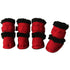 Pet Life ® 'Duggz' 3M Insulated Winter Fashion Dog Shoes Booties - Set of 4 X-Small Red & Black