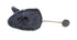 Pet Life ® 'Pompom Tailed' Durable Cat and Mouse Plush Cat Toy Black
