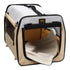 Pet Life ® 'Easy Folding' Zippered Folding Collapsible Wire Framed Lightweight Pet Dog Crate Carrier  