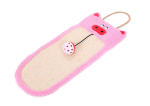 Pet Life ® Eco-Natural Sisal and Jute Hanging Carpet Cat Scratcher Pink