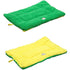 Pet Life ® 'Eco-Paw' Reversible Eco-Friendly Recyclabled Polyfill Fashion Designer Pet Dog Bed Mat Lounge Medium Green And Yellow