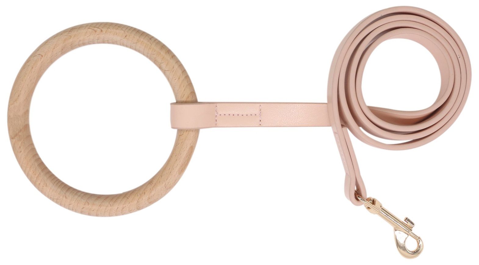 Pet Life ® 'Ever-Craft' Boutique Series Beechwood and Leather Designer Dog Leash Pink