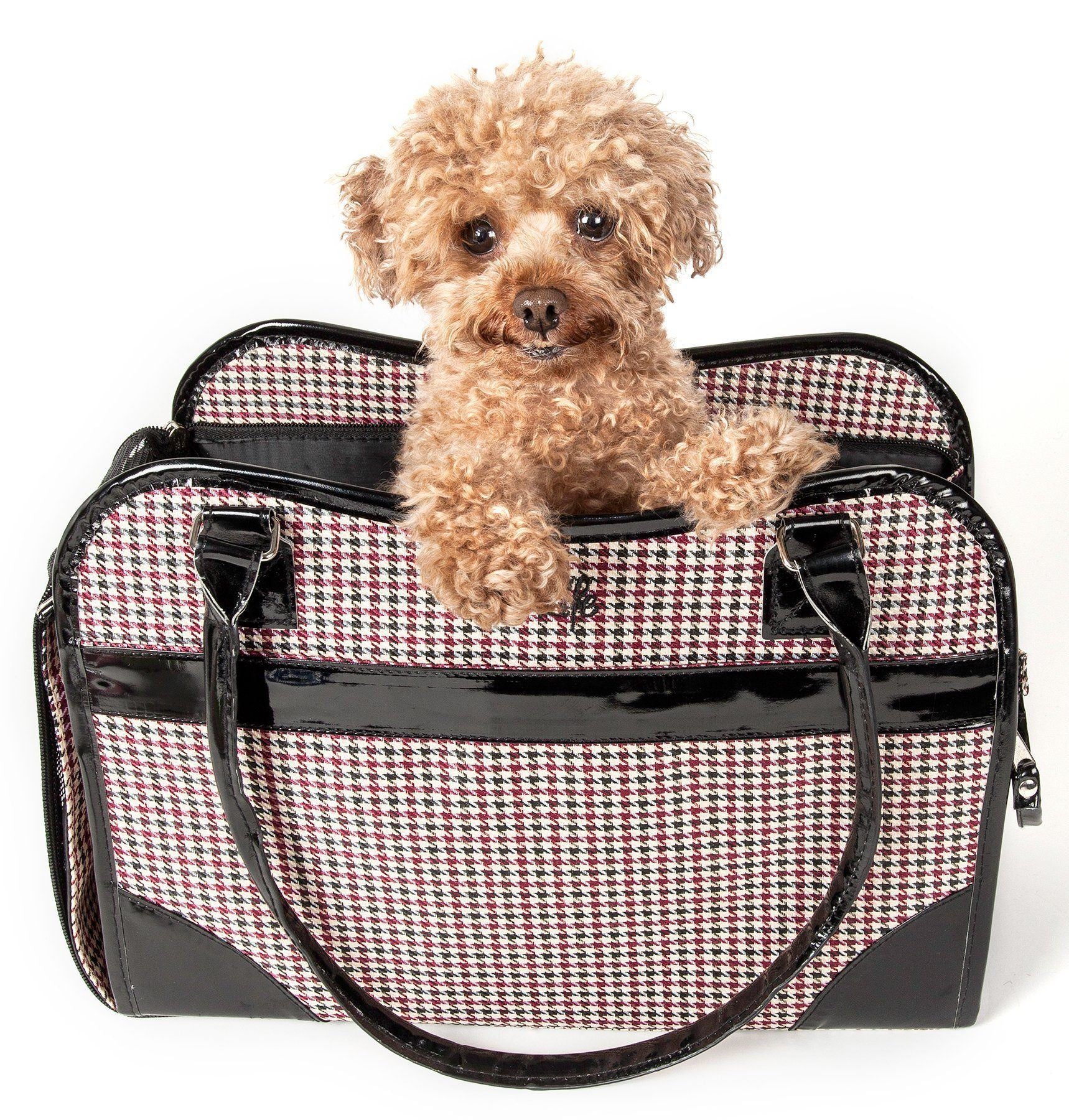 Pet Life ® Exquisite Airline Approved Designer Travel Pet Dog Handbag Carrier Multi-Color