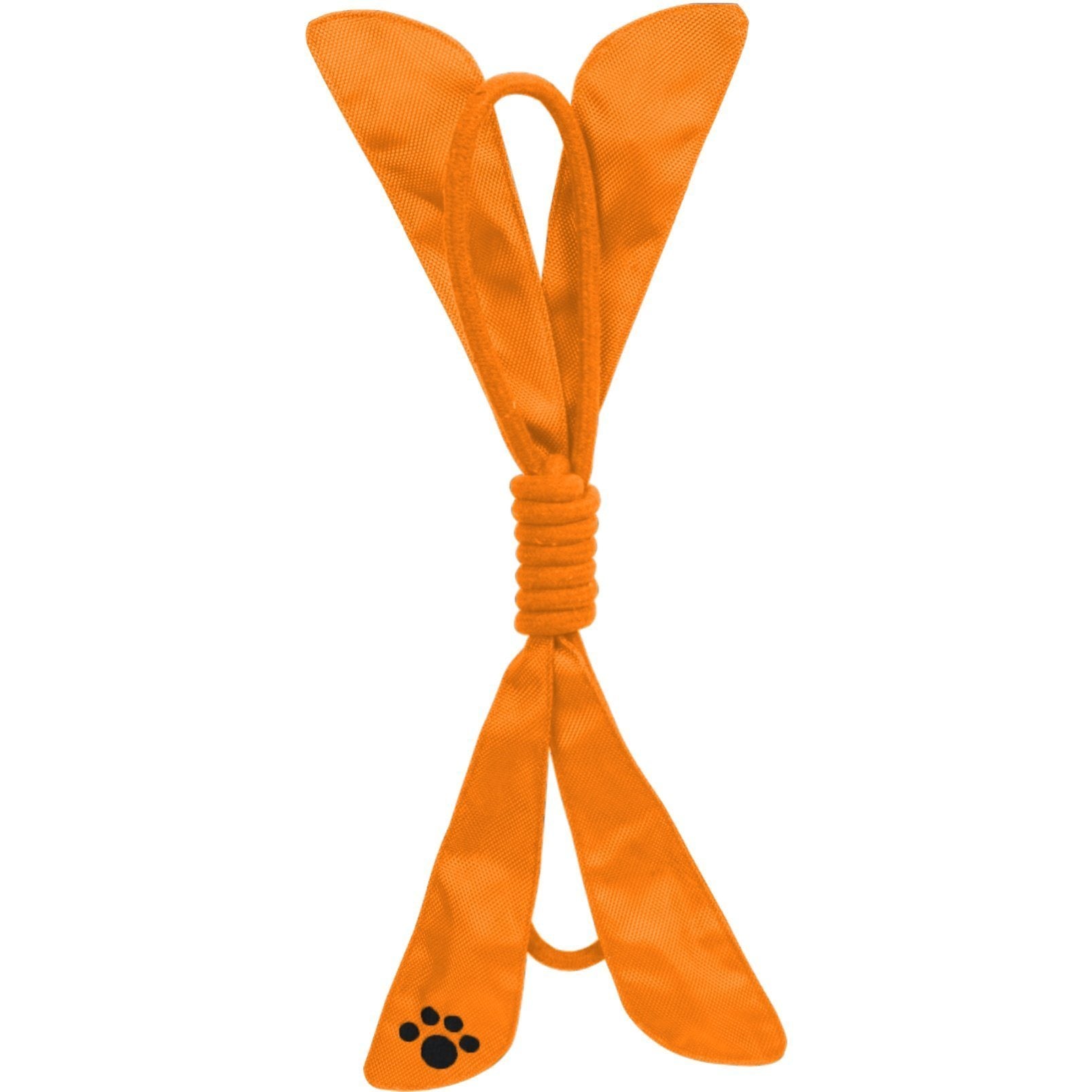 Pet Life ® 'Extreme Bow' Sporty Rope and Squeak Dog Toy Orange