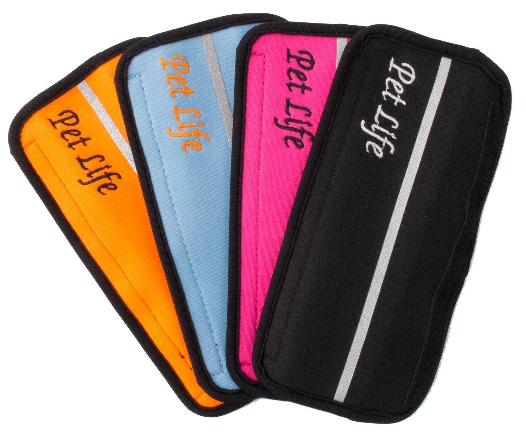Pet Life ® 'Extreme-Neoprene' Joint Protective Safety Recovery and Reflective Pet Dog Sleeves - Set of 4