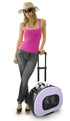Pet Life ® 'Final Destination' Airline Approved 2-in-1 Tough-Shell Wheeled Collapsible Travel Fashion Pet Dog Carrier Crate