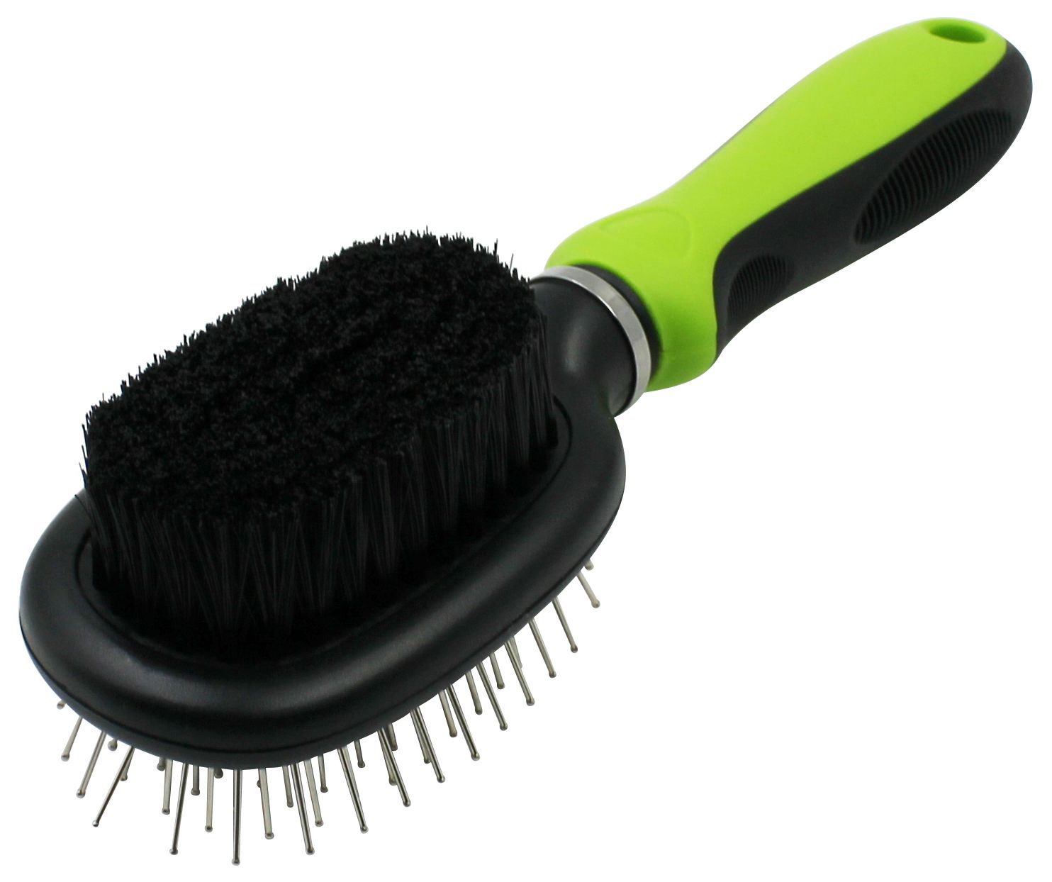 Pet Life ® Flex Series 2-in-1 Dual-Sided Pin and Bristle Grooming Pet Brush