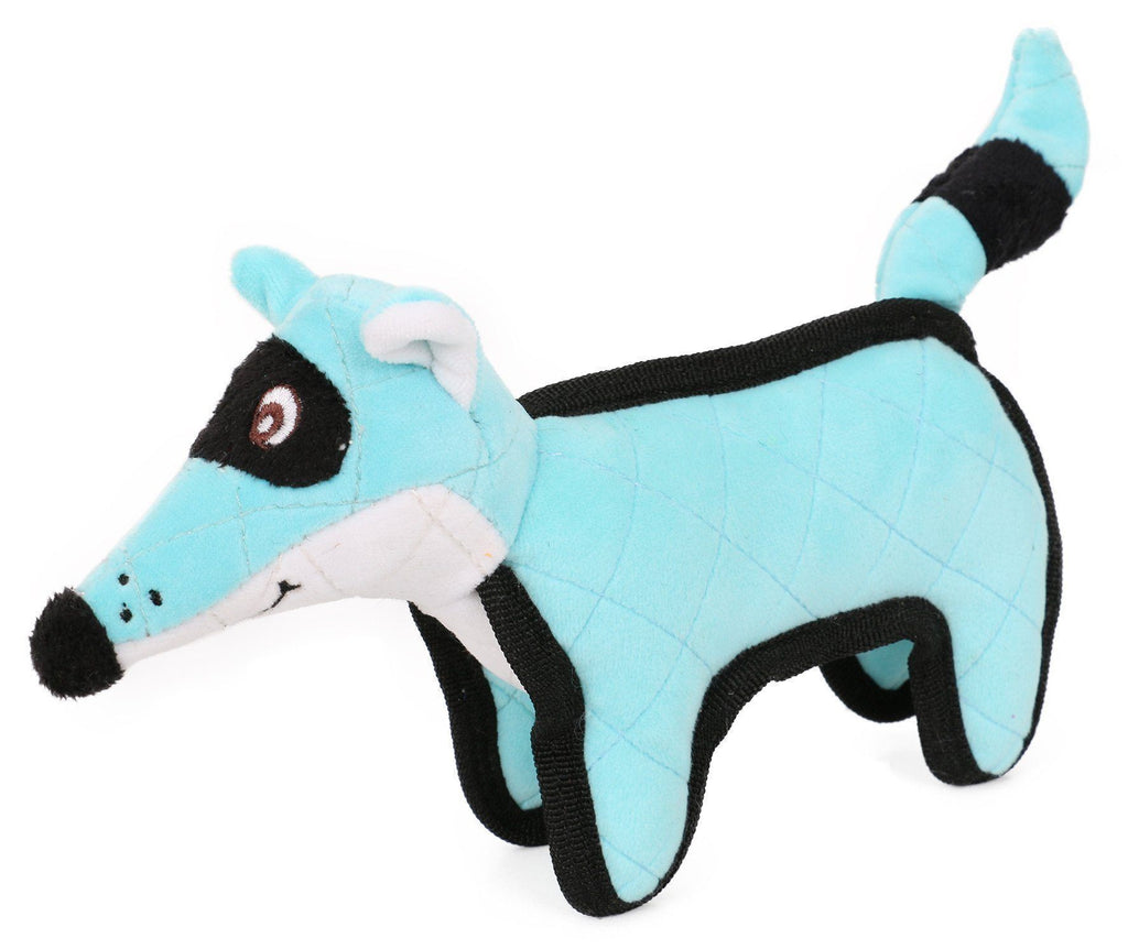Pet Life ® 'Foxy-Tail' Animated Nylon Quilted Squeaker Plush Dog Toy Blue 
