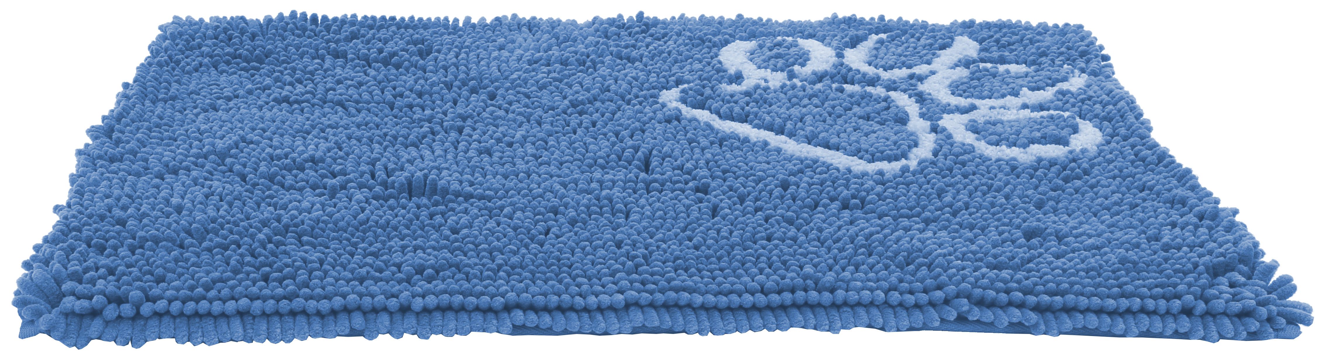 Pet Life ® 'Fuzzy' Quick-Drying Anti-Skid and Machine Washable Dog Mat Blue