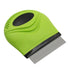 Pet Life ® 'Grazer' Handheld Travel Grooming Cat and Dog Flea and Tick Comb Green