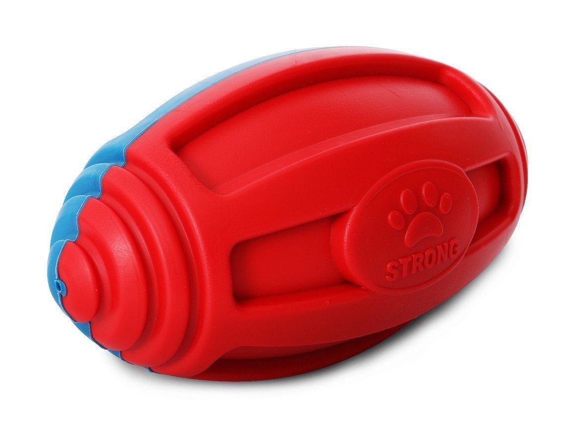 Pet Life ® 'Gridiron Football' Durable Chew and Fetch TPR Waterproof Floating Dog Toy Default Title