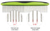 Pet Life ® Grip Ease' Wide and Narrow Tooth Grooming Pet Comb
