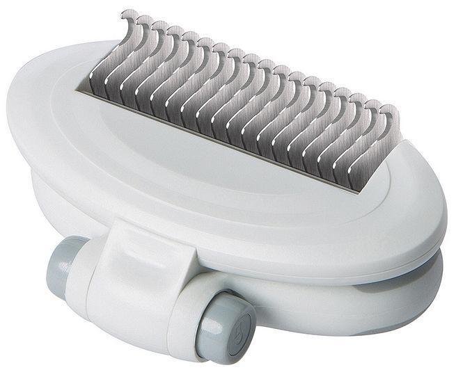 Pet Life ® 'Gyrater' Swivel Travel Grooming Dematting Pet Comb Default Title
