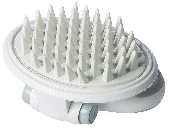 Pet Life ® 'Gyrater' Swivel Travel Silicone Massage Grooming Pet Brush Default Title