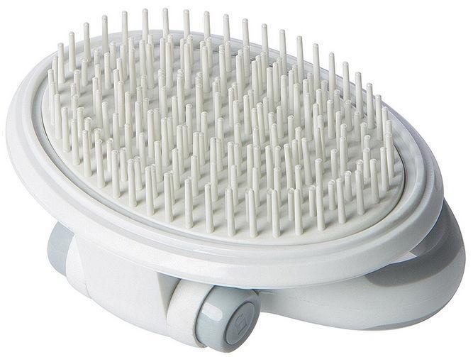 Pet Life ® 'Gyrater' Swivel Travel Soft Grooming Pet Pin Brush Default Title