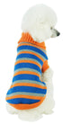 Pet Life ® Heavy Cable Knitted Striped Fashion Designer Polo Dog Sweater