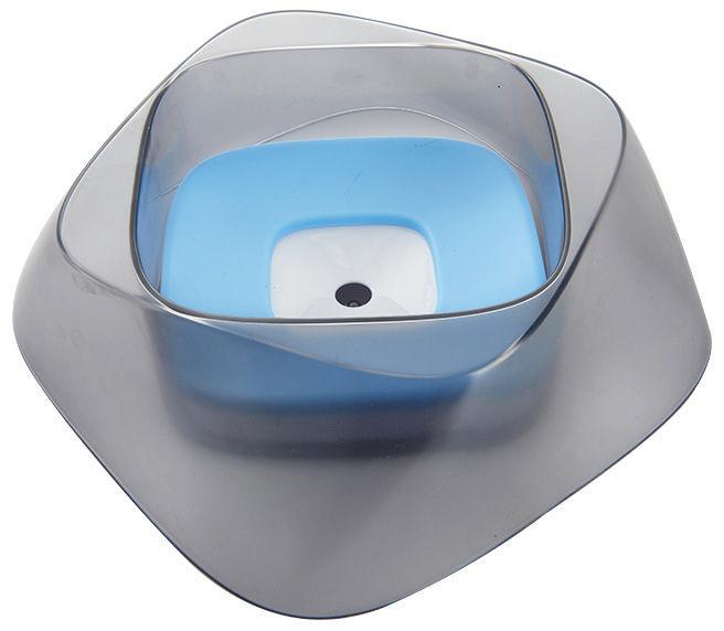 Pet Life ® 'Hydritate' Anti-Puddle Cat and Dog Drinking Water Bowl Blue 