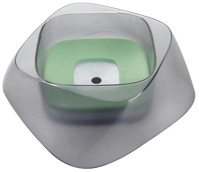 Pet Life ® 'Hydritate' Anti-Puddle Cat and Dog Drinking Water Bowl Green
