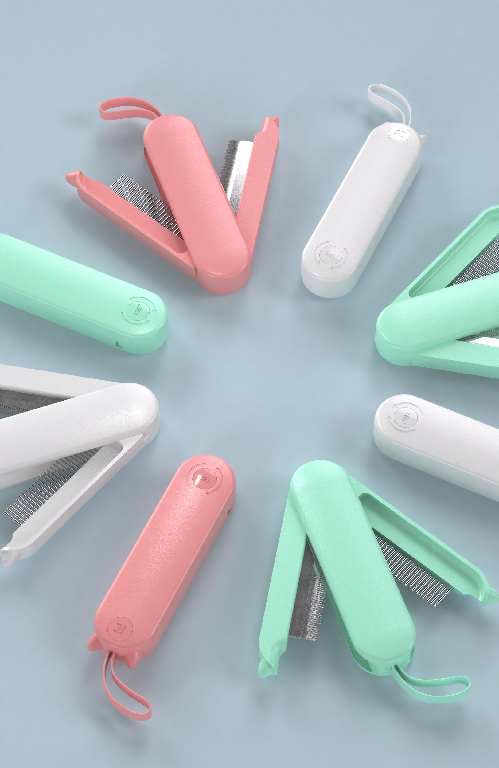 Pet Life ® 'JOYNE' Multi-Functional 2-in-1 Swivel Travel Grooming Comb and Deshedder