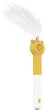 Pet Life ® 'KITIQUE" 3-in-1 Retractable and Extendable Feathered and Laser Wand Kitty Cat Teaser Yellow