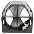 Pet Life ® 'Kitty-Play' Collapsible Travel Interactive Kitty Cat Tree Maze House Lounger Tunnel Lounge Grey, Black