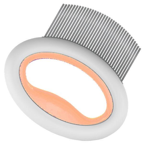 Pet Life ® 'Knuckler' Handheld Travel Flexible Grooming Pet Rake Comb Orange