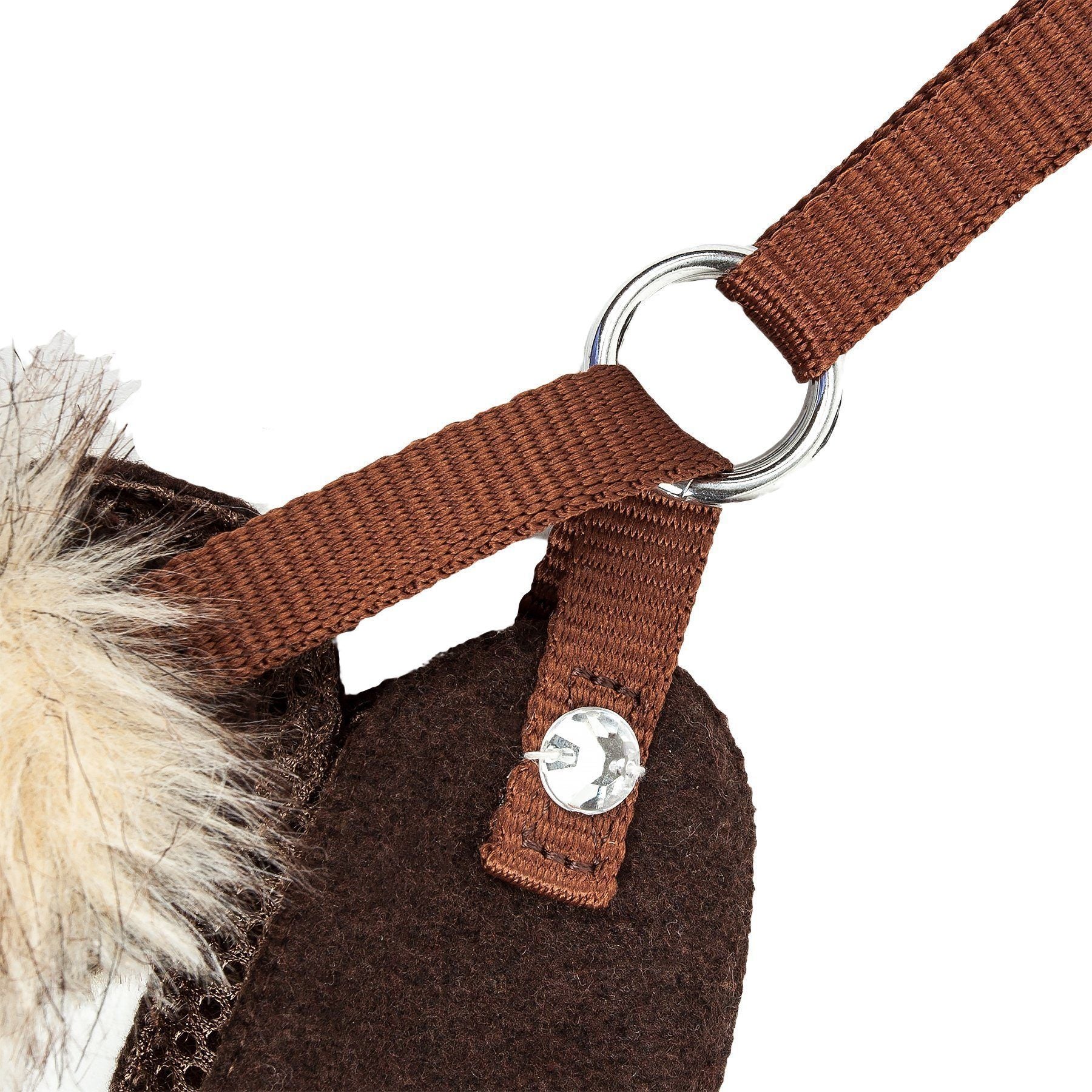 Pet Life ® Luxe 'Furracious' 2-In-1 Adjustable Dog Harness and Leash with Detachable Fur Collar