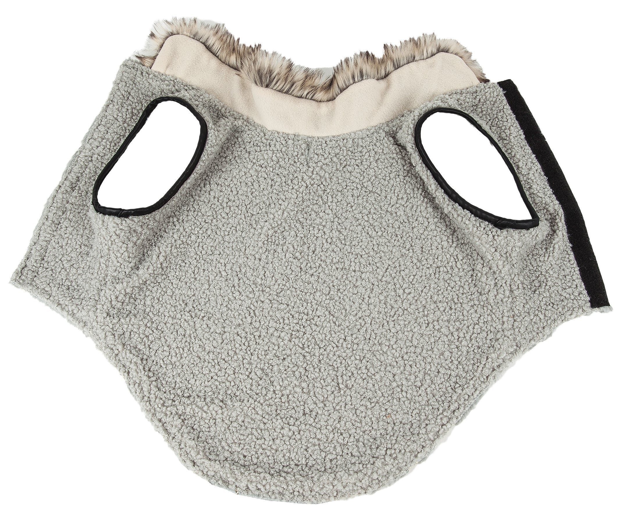 Pet Life ® Luxe 'Gold-Wagger' Gold-Leaf Fashion Designer Fur Dog Coat