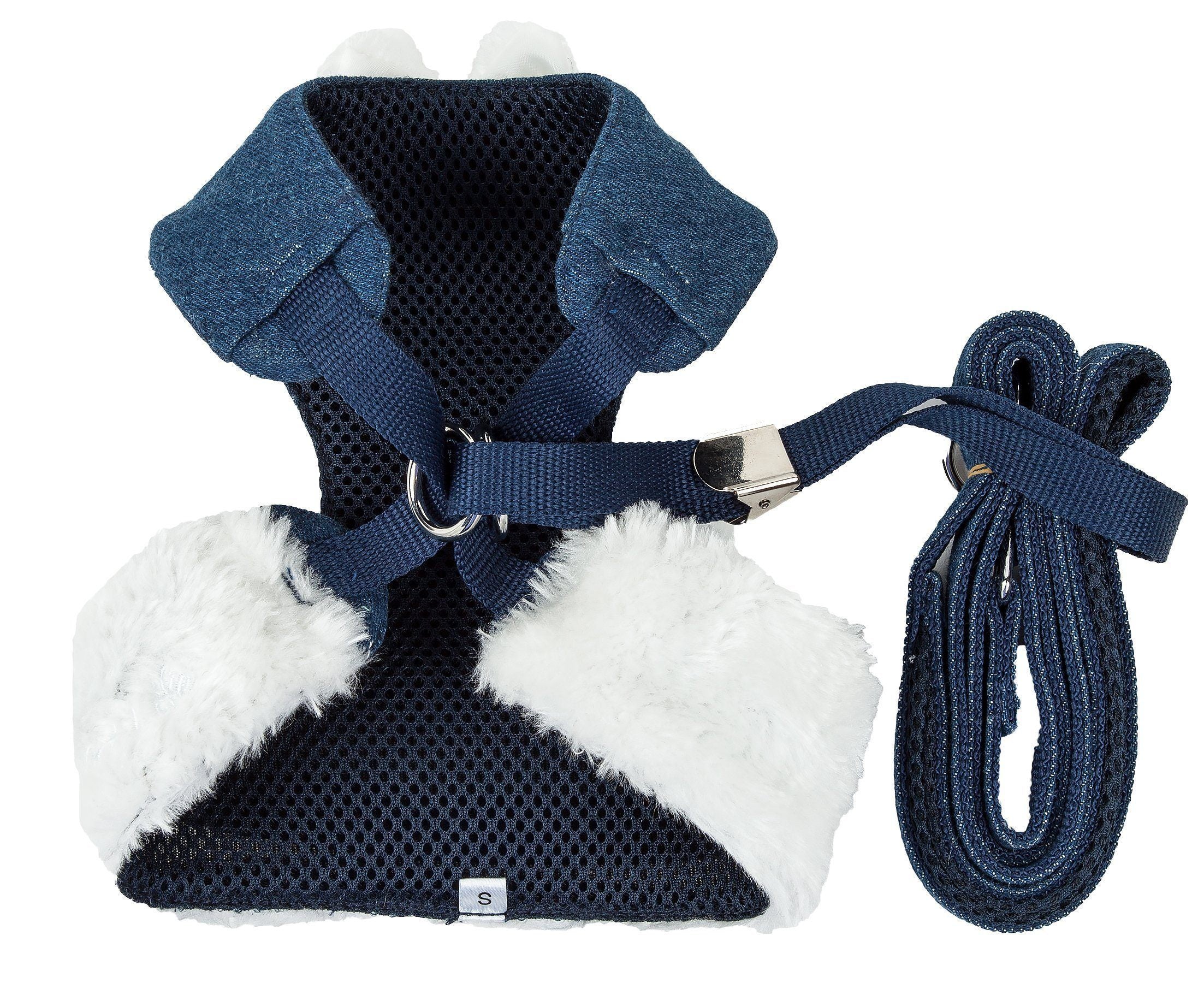 Pet Life ® Luxe 'Pom Draper' 2-In-1 Adjustable Fashion Dog Harness and Leash