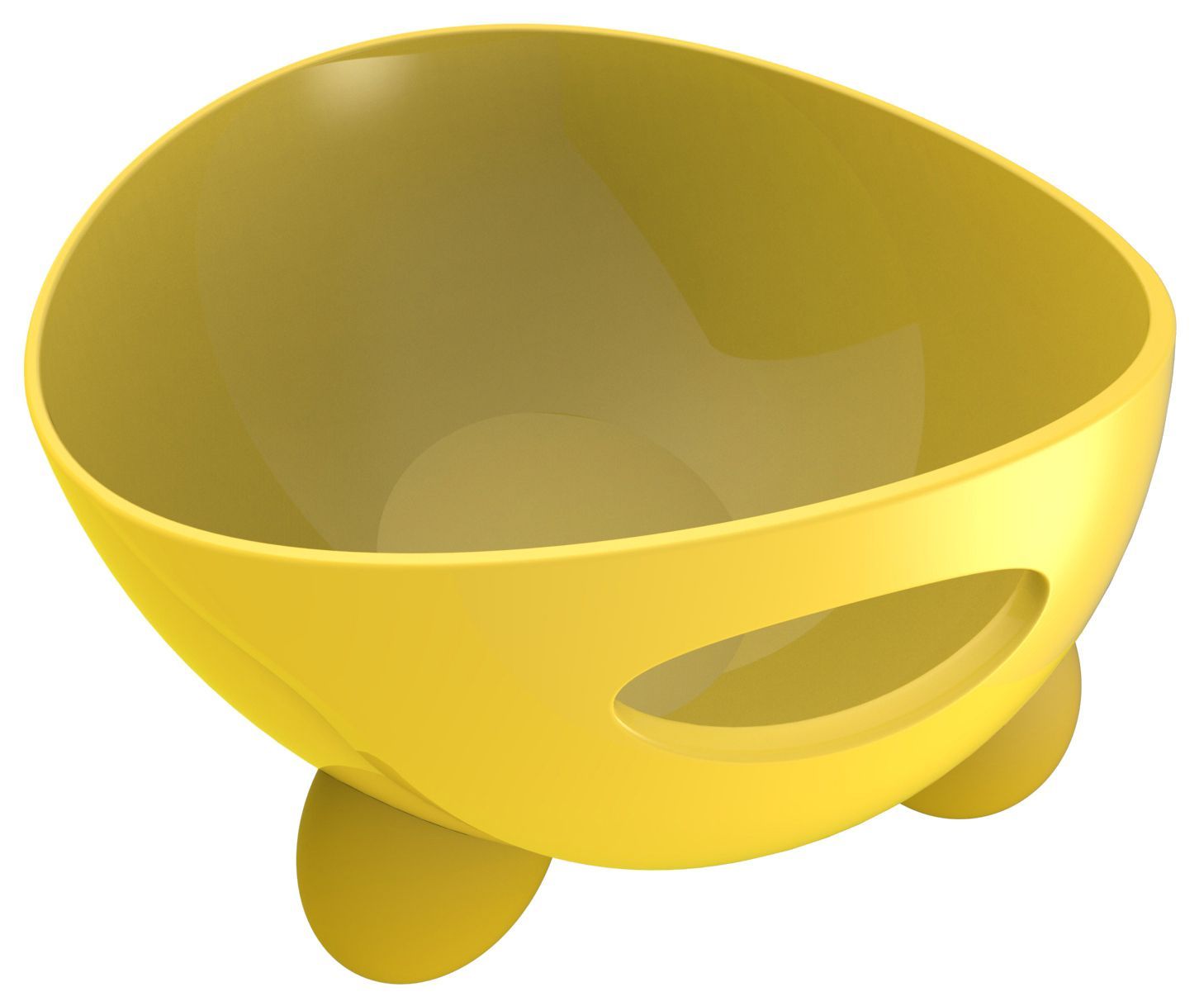 Pet Life ® 'Modero' Dishwasher Safe Modern Tilted Dog Bowl Yellow