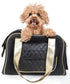 Pet Life ® Mystique Airline Approved Fashion Designer Travel Pet Dog Carrier w/ Pouch Black
