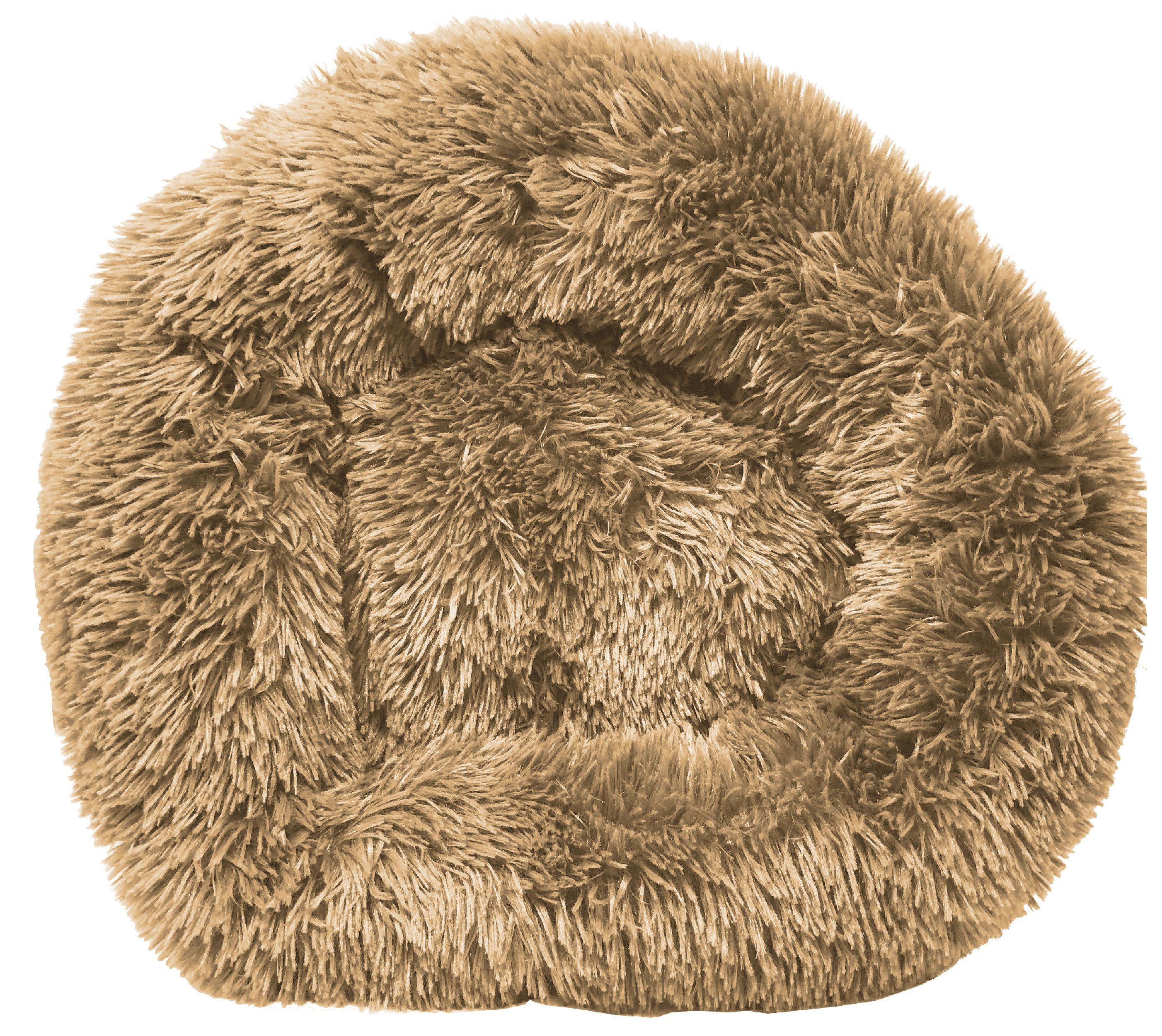 Pet Life ® 'Nestler' High-Grade Plush and Soft Rounded Pet Bed Khaki Medium