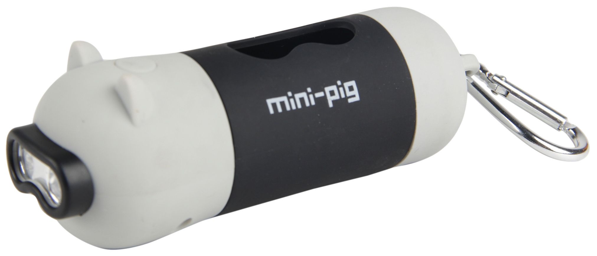 Pet Life ® 'Oink' LED Flashlight and Waste Bag Dispenser Gray