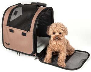 Pet Life ® 'Pawdon Me '  Wheeled Airline Approved Travel Collapsible Pet Dog Carrier