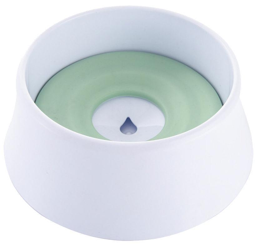 Pet Life ® 'Pud-Guard' Anti-Spill Floating Water and Food Bowl Green