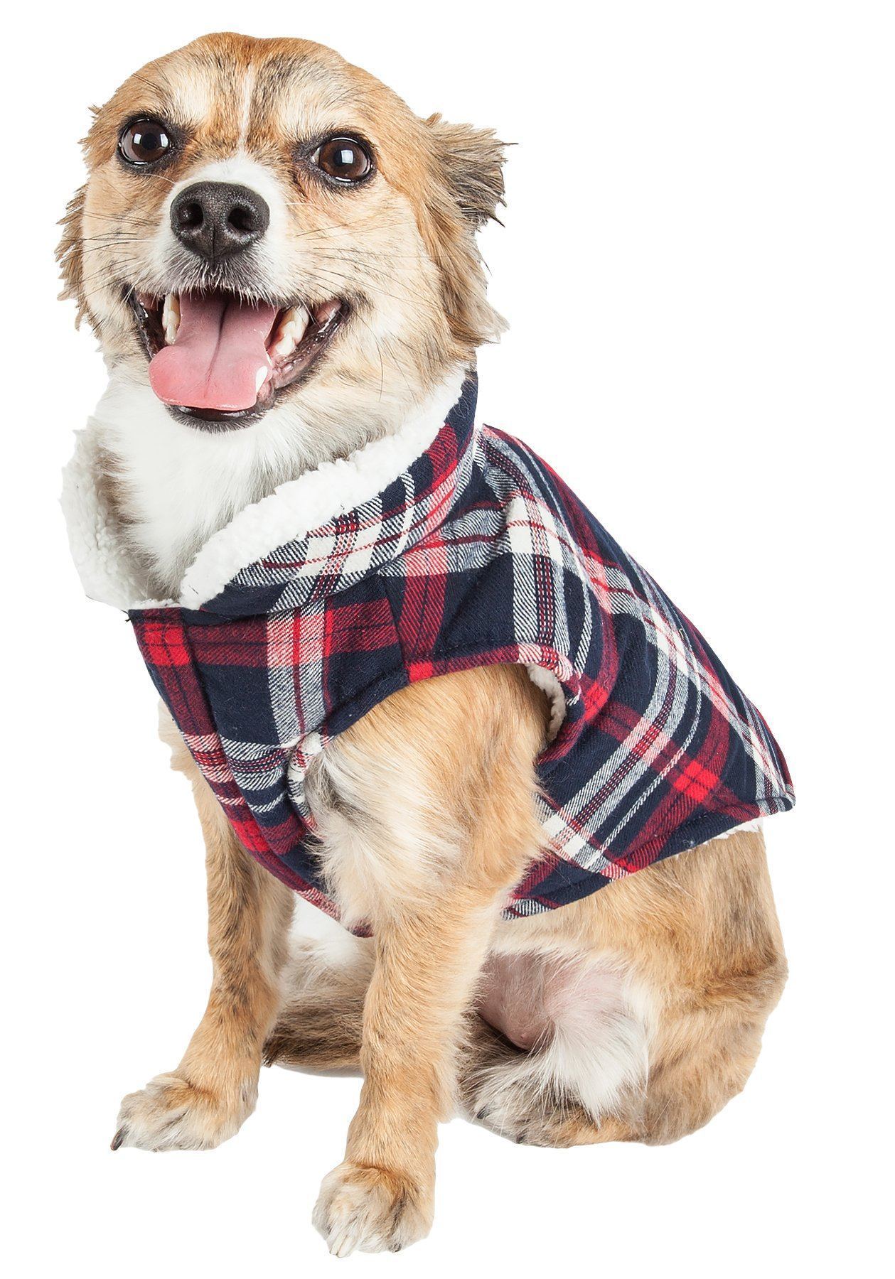 Pet Life ® 'Puddler' Classical Insulated Fashion Plaid Dog Coat X-Small