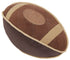 Pet Life ® 'Pugskin' Durable Oxford Nylon and Mesh Plush Squeaky Football Dog Toy Brown