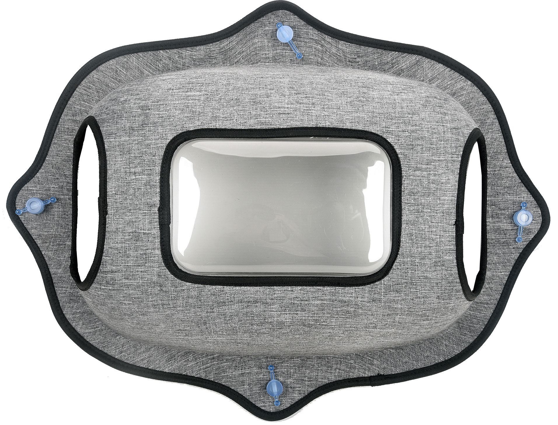 Pet Life ® 'Purr-view' See-through Suction Cup Kitty Cat Lounger and Bed Gray