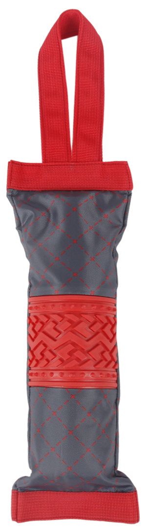 Pet Life ® 'Quash' Water Bottle Inserting Nylon and Rubber Crackling Dog Toy Red