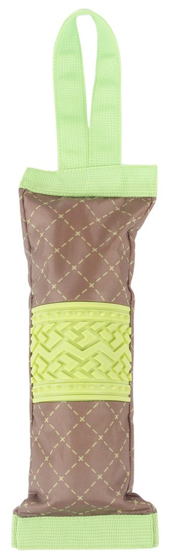 Pet Life ® 'Quash' Water Bottle Inserting Nylon and Rubber Crackling Dog Toy Green