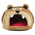 Pet Life ® 'Roar Bear' Snuggle Plush Polar Fleece Fashion Designer Pet Dog Bed House Lounge Light Brown