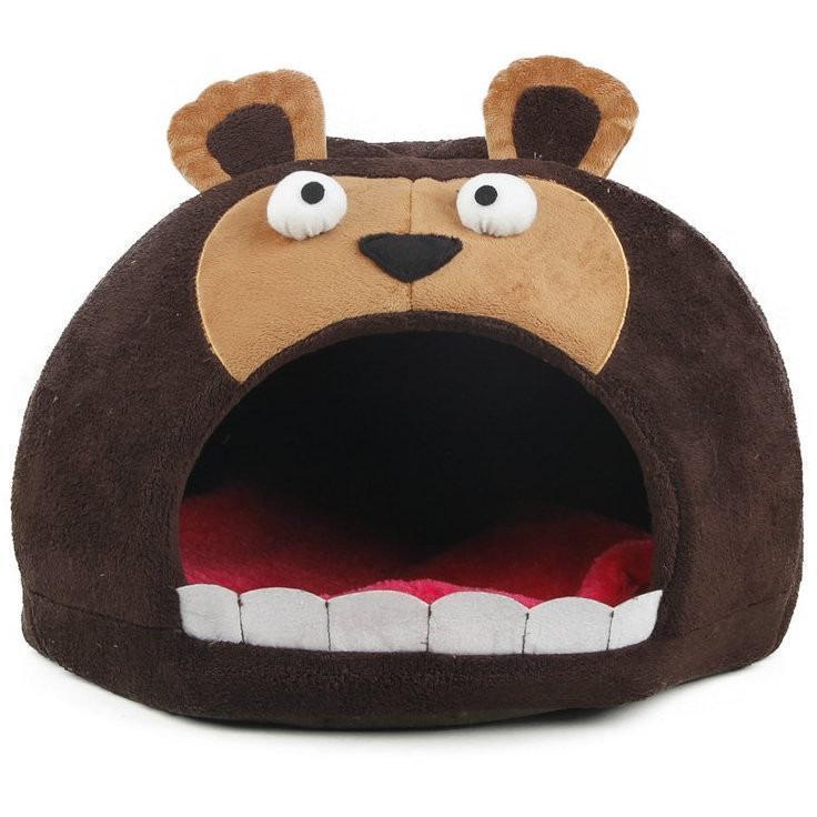 Pet Life ® 'Roar Bear' Snuggle Plush Polar Fleece Fashion Designer Pet Dog Bed House Lounge Dark Brown
